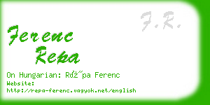 ferenc repa business card